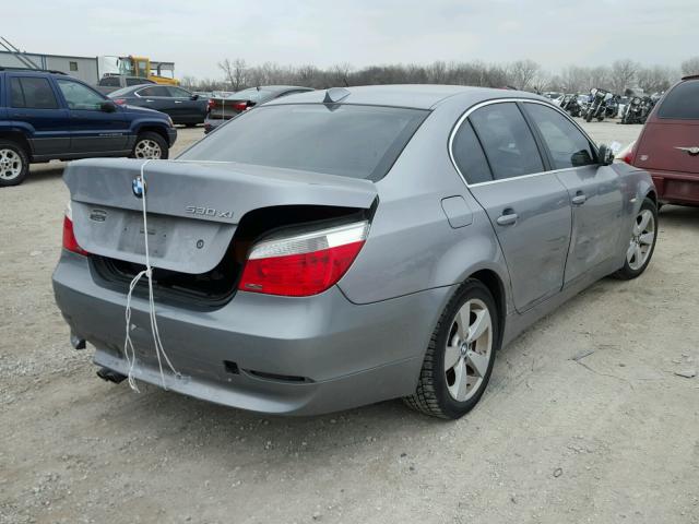 WBANF73546CU20353 - 2006 BMW 530 XI GRAY photo 4