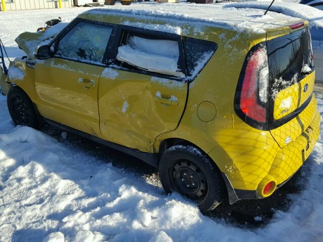 KNDJP3A55E7106714 - 2014 KIA SOUL + YELLOW photo 3