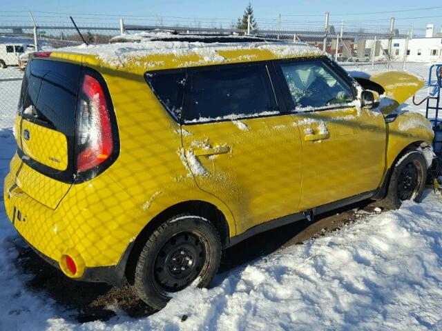 KNDJP3A55E7106714 - 2014 KIA SOUL + YELLOW photo 4