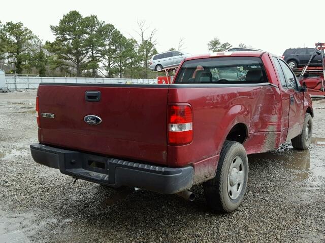 1FTRF12248KC52053 - 2008 FORD F150 RED photo 4