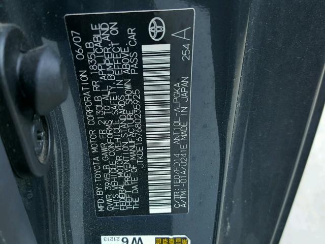 JTKDE167680235925 - 2008 TOYOTA SCION TC 灰色 照片 10