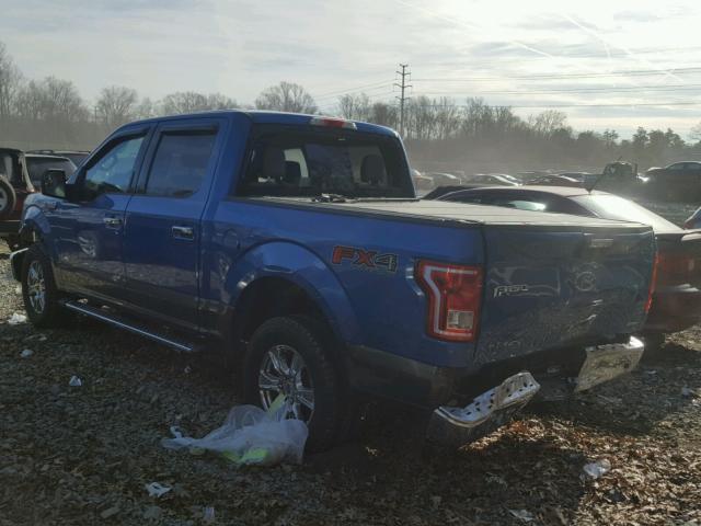 1FTEW1EF5FKE27923 - 2015 FORD F150 SUPER BLUE photo 3