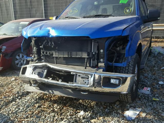 1FTEW1EF5FKE27923 - 2015 FORD F150 SUPER BLUE photo 9