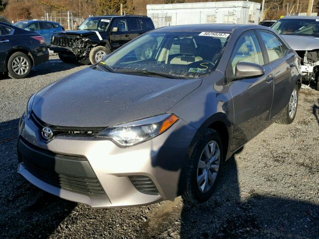 2T1BURHE9EC171392 - 2014 TOYOTA COROLLA L GRAY photo 2