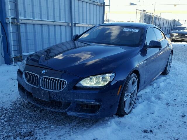 WBA6B4C5XFD761250 - 2015 BMW 650 XI BLUE photo 2