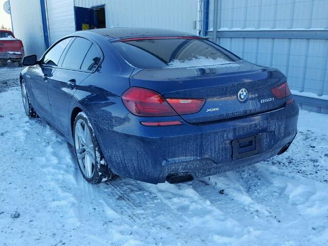 WBA6B4C5XFD761250 - 2015 BMW 650 XI BLUE photo 3