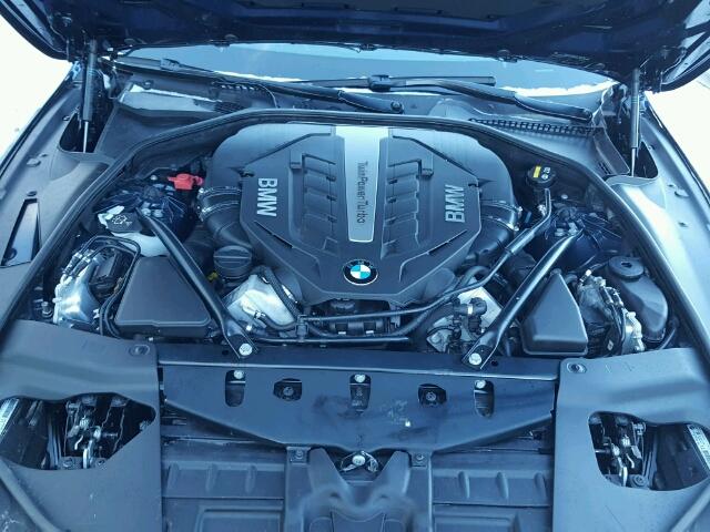 WBA6B4C5XFD761250 - 2015 BMW 650 XI BLUE photo 7