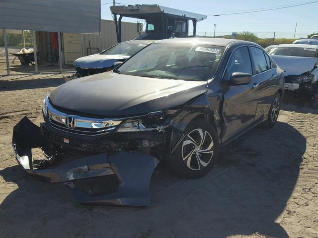 1HGCR2F38GA107643 - 2016 HONDA ACCORD LX GRAY photo 2