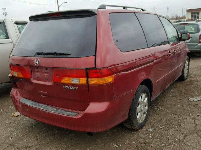 5FNRL18894B126721 - 2004 HONDA ODYSSEY EX RED photo 4