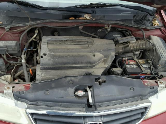 5FNRL18894B126721 - 2004 HONDA ODYSSEY EX RED photo 7