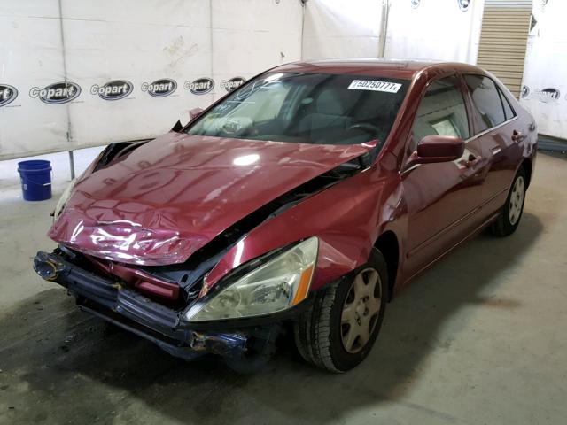 1HGCM56475A154328 - 2005 HONDA ACCORD LX RED photo 2