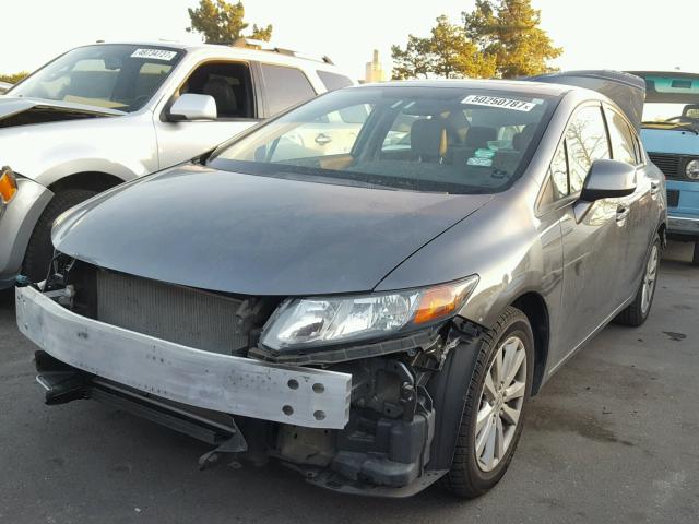 19XFB2F8XCE344251 - 2012 HONDA CIVIC EX GRAY photo 2