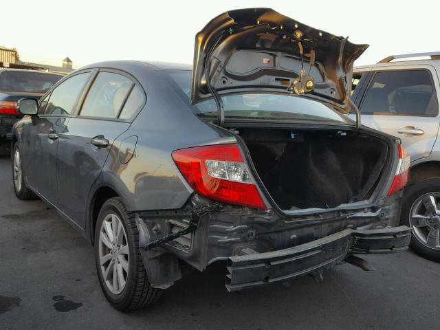 19XFB2F8XCE344251 - 2012 HONDA CIVIC EX ნაცრისფერი ფოტო 3