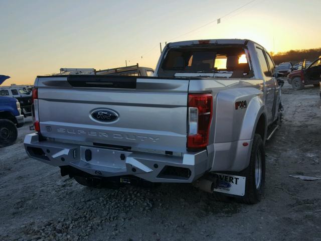 1FT8W3DT4HEB34645 - 2017 FORD F350 SUPER SILVER photo 4