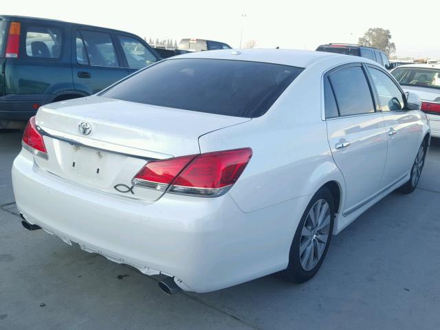 4T1BK3DB4BU395503 - 2011 TOYOTA AVALON BAS WHITE photo 4