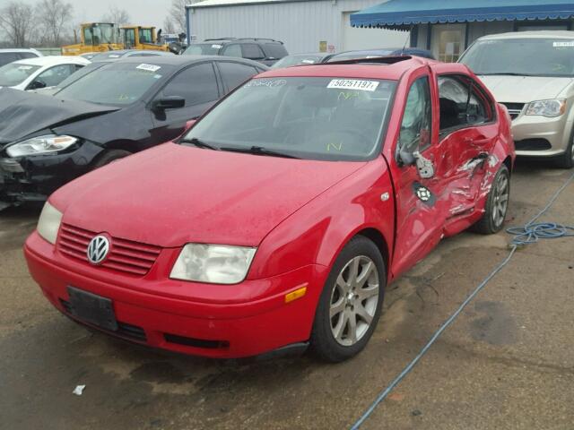 3VWTG69M31M182046 - 2001 VOLKSWAGEN JETTA GLX RED photo 2