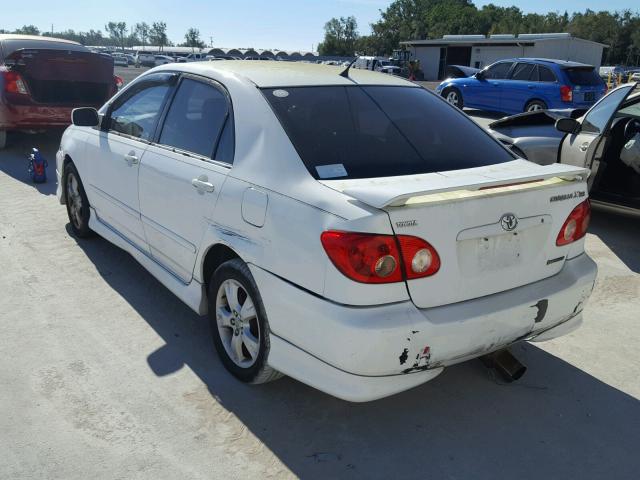 2T1BY32E25C373436 - 2005 TOYOTA COROLLA XR WHITE photo 3