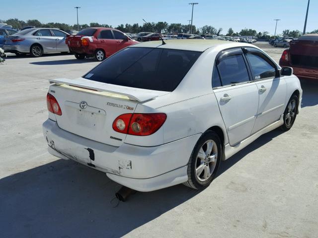 2T1BY32E25C373436 - 2005 TOYOTA COROLLA XR WHITE photo 4