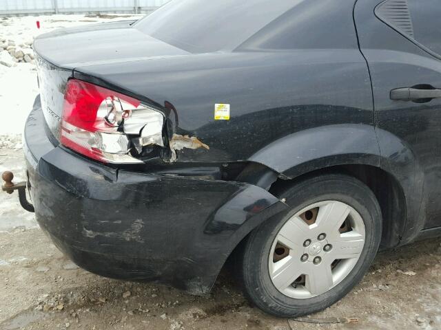 1B3LC46B99N555907 - 2009 DODGE AVENGER SE BLACK photo 9