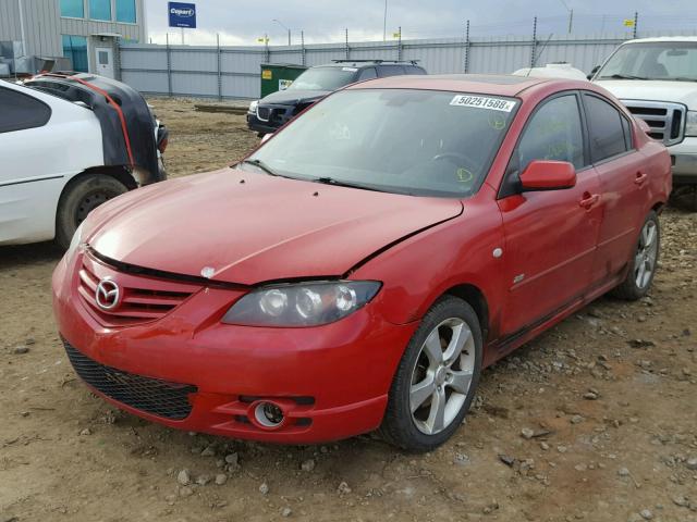 JM1BK123251224145 - 2005 MAZDA 3 S RED photo 2