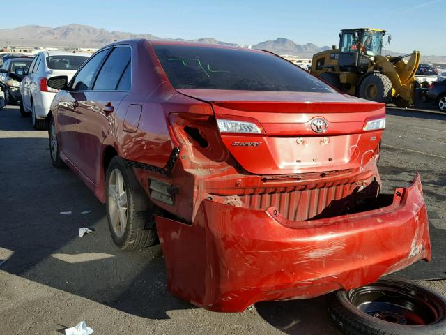 4T1BF1FK8DU642966 - 2013 TOYOTA CAMRY L RED photo 3