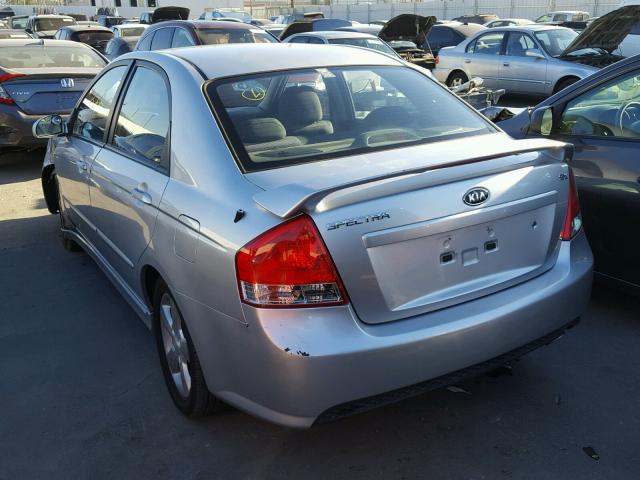 KNAFE121885013372 - 2008 KIA SPECTRA EX SILVER photo 3