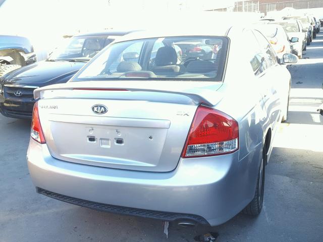 KNAFE121885013372 - 2008 KIA SPECTRA EX SILVER photo 4