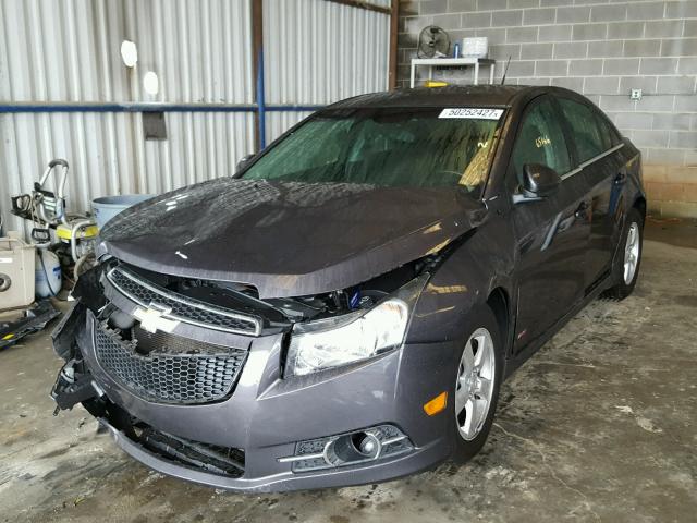 1G1PF5S95B7172551 - 2011 CHEVROLET CRUZE LT GRAY photo 2