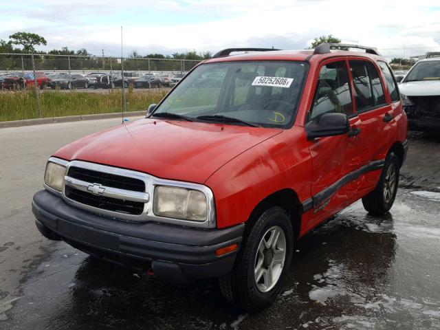 2CNBE13C236929278 - 2003 CHEVROLET TRACKER RED photo 2