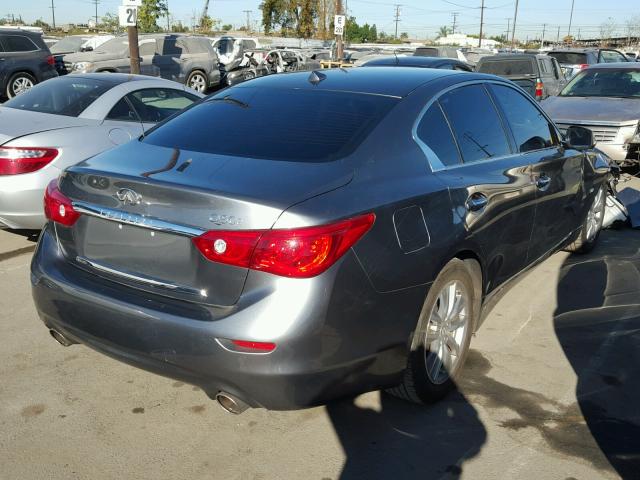 JN1BV7AP2FM336722 - 2015 INFINITI Q50 BASE Gris foto 4