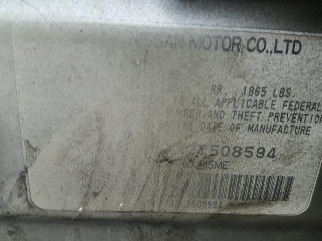 JNKCP11AX2T508594 - 2002 INFINITI G20 GRAY photo 10