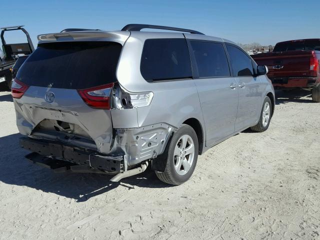 5TDKK3DC4FS670388 - 2015 TOYOTA SIENNA LE SILVER photo 4