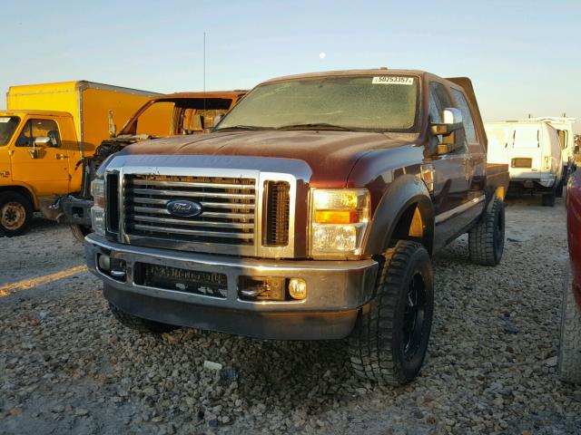 1FTSW21R59EA23340 - 2009 FORD F250 SUPER MAROON photo 2