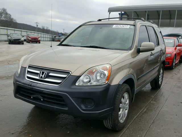 JHLRD68896C012277 - 2006 HONDA CR-V EX TAN photo 2