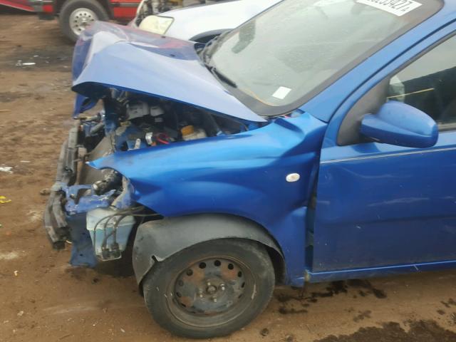 KL1TD66637B720964 - 2007 CHEVROLET AVEO BASE BLUE photo 9