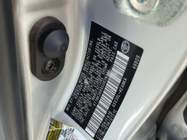 4T1BK36B85U034194 - 2005 TOYOTA AVALON XL SILVER photo 10