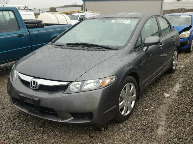 2HGFA16569H538034 - 2009 HONDA CIVIC LX GRAY photo 2