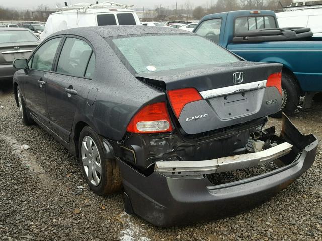 2HGFA16569H538034 - 2009 HONDA CIVIC LX GRAY photo 3