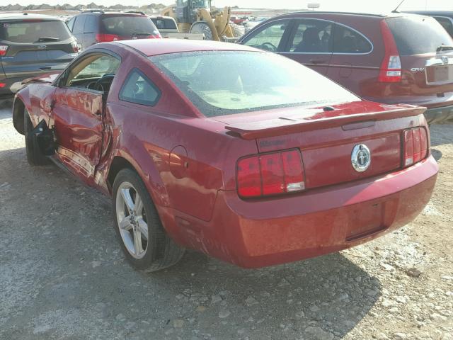 1ZVHT80NX85105547 - 2008 FORD MUSTANG BURGUNDY photo 3