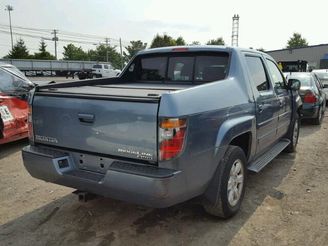 2HJYK16556H524010 - 2006 HONDA RIDGELINE BLUE photo 4