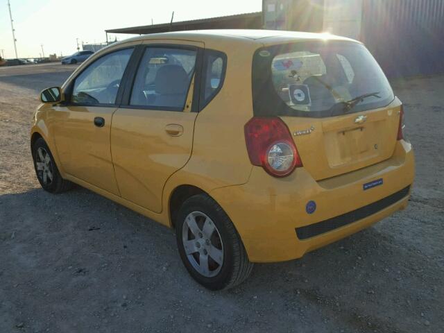 KL1TD66E39B391404 - 2009 CHEVROLET AVEO LS YELLOW photo 3