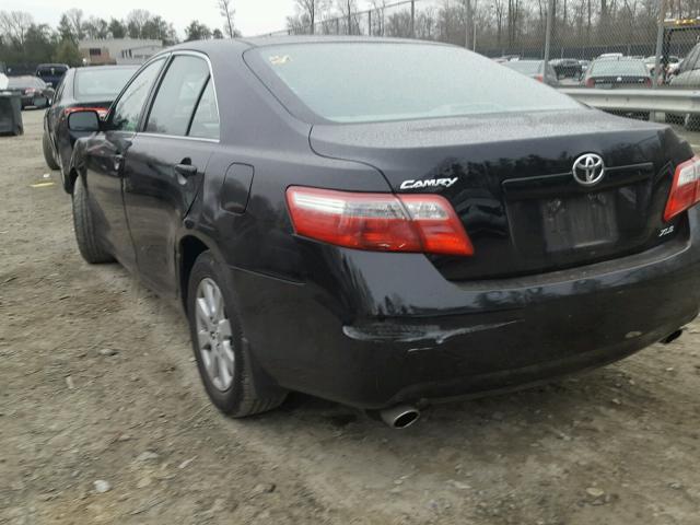 4T1BK46K17U020193 - 2007 TOYOTA CAMRY NEW BLACK photo 3