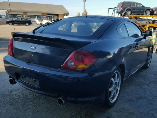 KMHHN65F93U079620 - 2003 HYUNDAI TIBURON GT BLACK photo 4