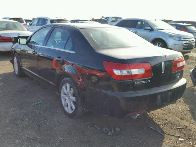 3LNHM28T17R636353 - 2007 LINCOLN MKZ BLACK photo 3