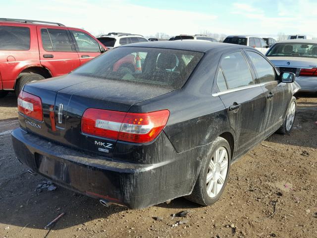 3LNHM28T17R636353 - 2007 LINCOLN MKZ BLACK photo 4