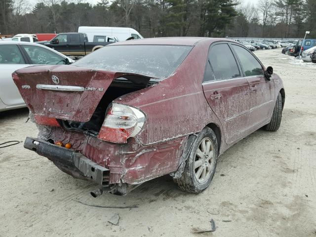 4T1BE32KX4U279087 - 2004 TOYOTA CAMRY LE RED photo 4
