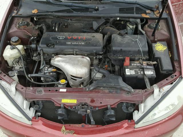 4T1BE32KX4U279087 - 2004 TOYOTA CAMRY LE RED photo 7