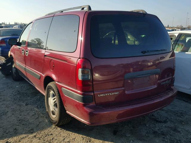 1GNDV23E05D103724 - 2005 CHEVROLET VENTURE LS RED photo 3