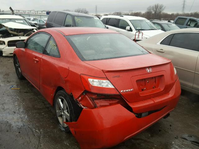 2HGFG12847H533331 - 2007 HONDA CIVIC EX RED photo 3