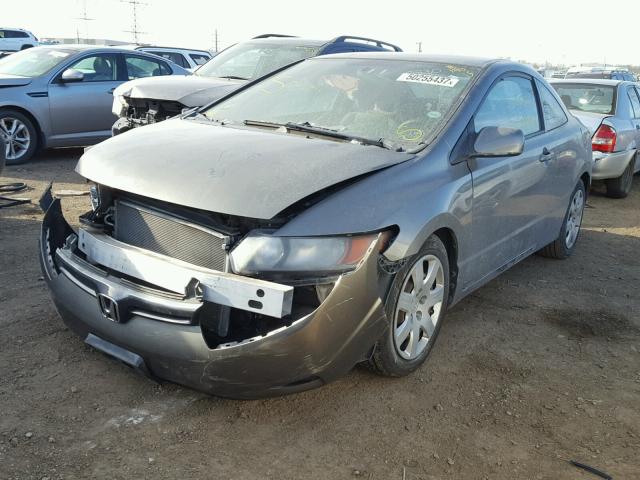 2HGFG12658H570730 - 2008 HONDA CIVIC LX GRAY photo 2